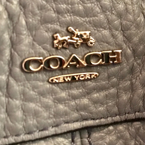 Coach F23537 Blue Pebbled Leather Small Lexy Convertible Shoulder Bag - Picture 7 of 8